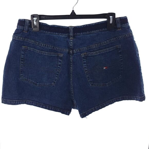 Tommy Hilfiger Womens Size 14 Stretch Blue Denim Jean Shorts - Picture 3 of 7